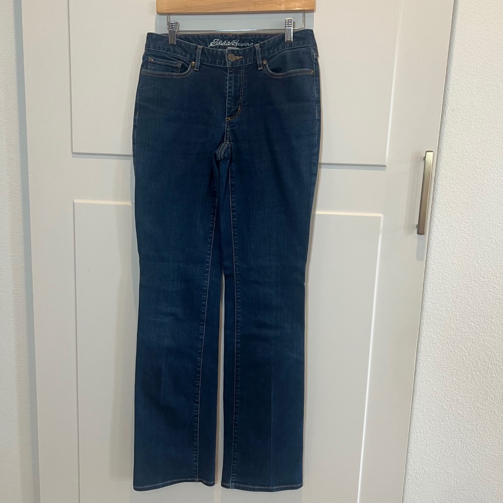 Eddie Bauer Denim Jeans Women's Size‎ 30 x 34 Curvy Bootcut Dark Wash